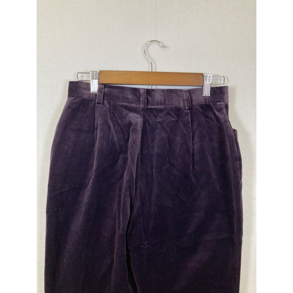 Liz Claiborne Corduroy Pants Women Size 10 Plum High Waisted Straight Leg Casual - Picture 9 of 9